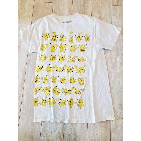 Pokemon S‎ Pikachu Variety T-Shirt White Unisex 2015 SS Discontinued - Picture 1 of 5
